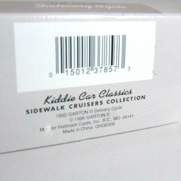 Hallmark Sidewalk Cruiser 1950 Delivery Cycle Die Cast Red Wagon Bike Kiddie Car - Picture 6 of 7